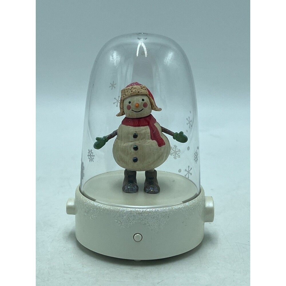 Hallmark 2012 Happy Tapper Musical Dancing Snowman Christmas Dome Tested